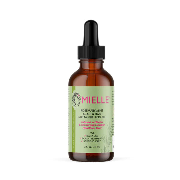 Scalp and hair strengthening oil with rosemary and mint